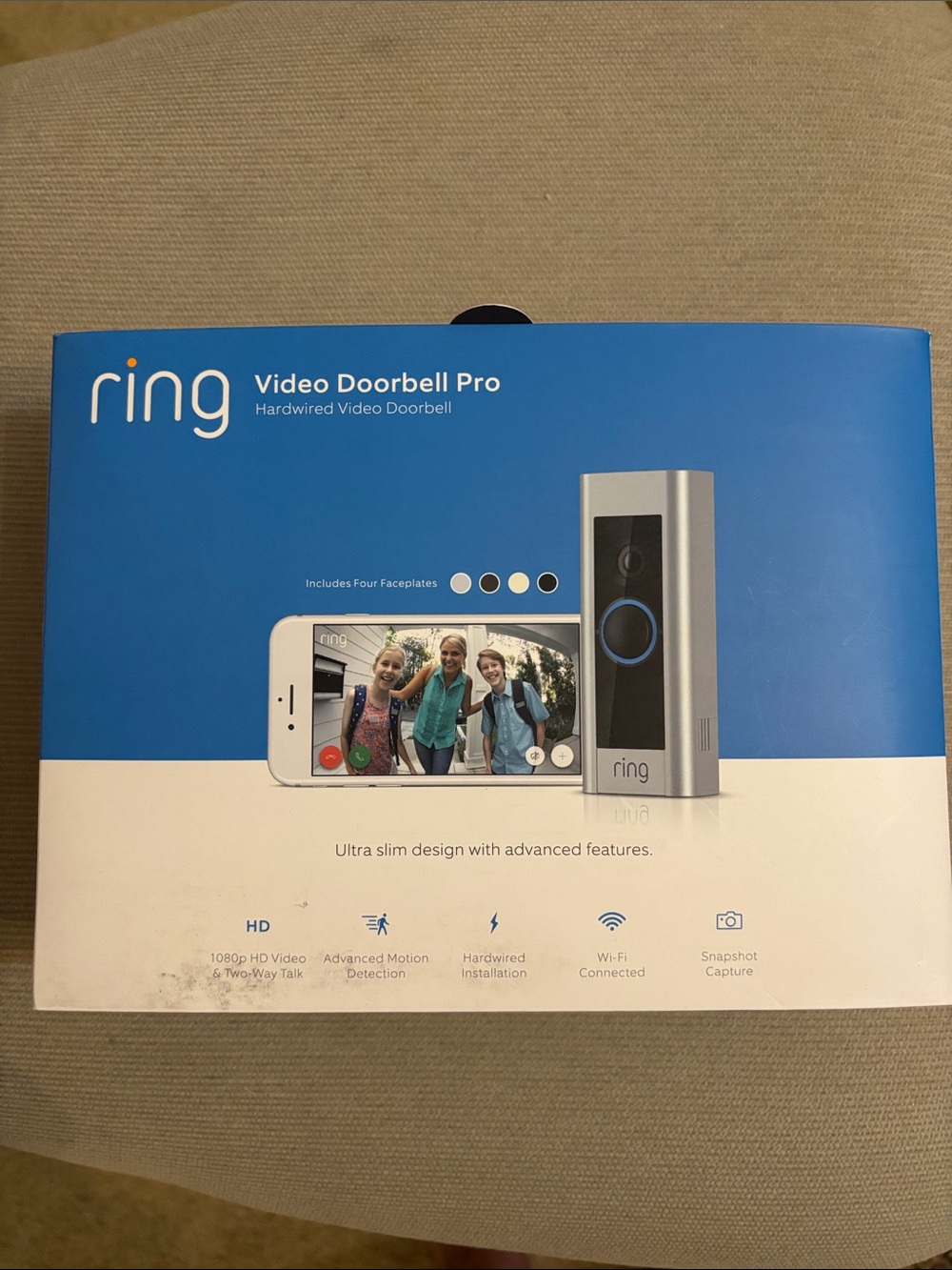 Ring Video Doorbell Pro - Silver and Black Accents